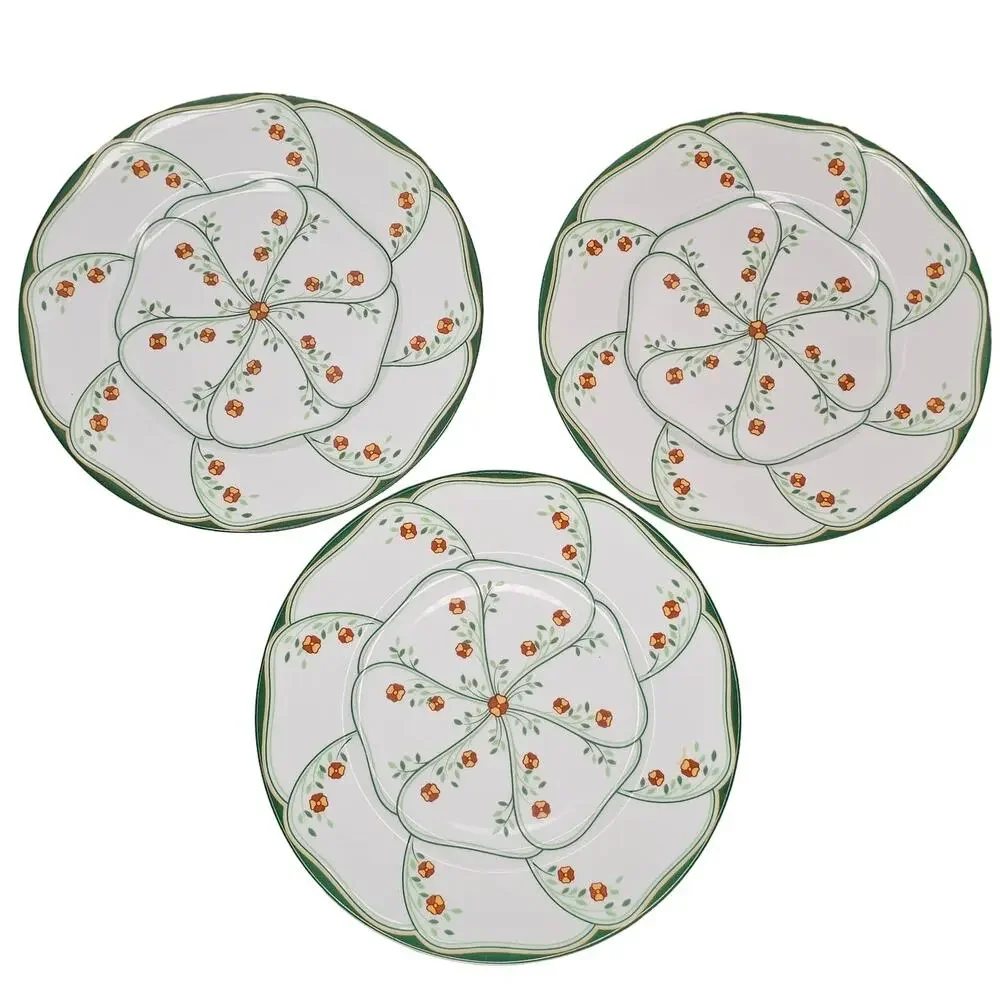 5 Haviland Limoges France Lotus Plates 3 - 8